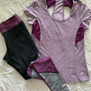 Purple & Black Fitness Set